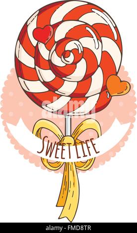 Bonbons et vecteur de fond de sucette Illustration de Vecteur