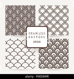 Ensemble de quatre motifs géométriques. transparente Illustration de Vecteur