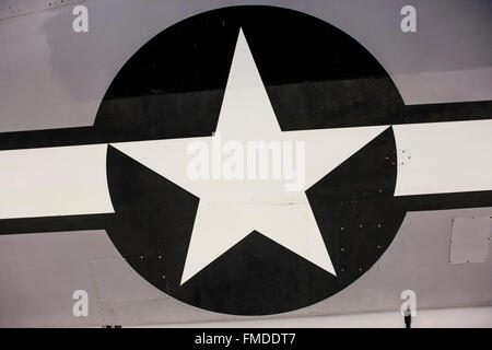 Insigne d'ailes de la USAAF participé sur un WW2 B29 Superfortress Banque D'Images