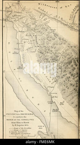 Lettres d'Egypte, l'Ethiopie, et la péninsule du Sinaï - avec des extraits de sa chronologie des Égyptiens , en référence à l'exode des Israélites (1853) Banque D'Images