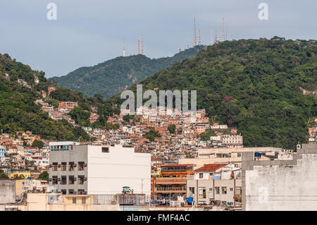 Les favelas de Rio de Janeiro, Brésil Banque D'Images