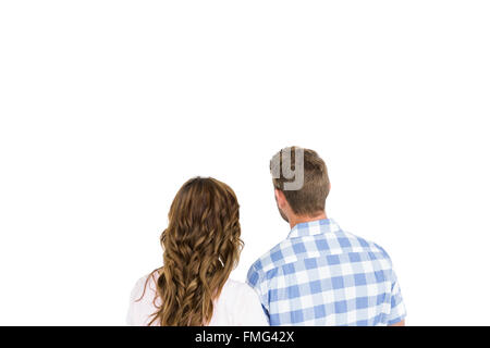 Vue arrière du jeune couple Banque D'Images