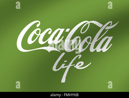 Logo Coca Cola Life Banque D'Images