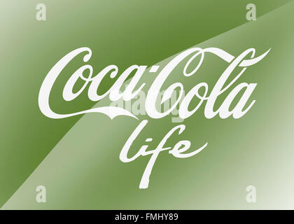 Logo Coca Cola Life Banque D'Images