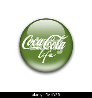 Logo Coca Cola Life Banque D'Images