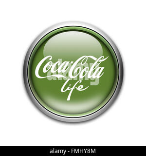 Logo Coca Cola Life Banque D'Images