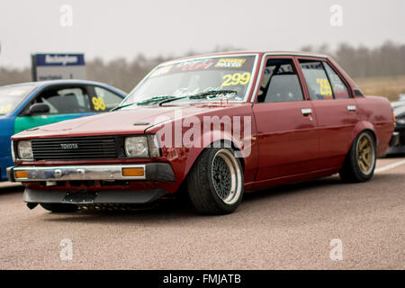 Corby, Northamptonshire, Angleterre. Mar 12, 2016. Honda voiture de dérive la dérive au cours de Matsuri à Rockingham Motor Speedway le 12 mars, 2016 à Corby, Northamptonshire, Royaume-Uni. Credit : Gergo Toth/Alamy Live News Banque D'Images