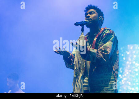 Okeechobee, en Floride, aux États-Unis. 5e Mar, 2016. Singer MIGUEL exécute vivent à l'Okeechobee Music Festival à Okeechobee, en Floride © Daniel DeSlover/ZUMA/Alamy Fil Live News Banque D'Images