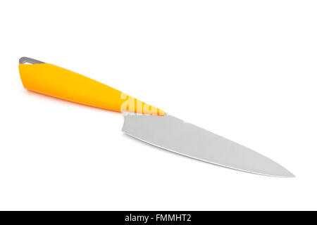 Nouveau couteau de cuisine sur un fond blanc Banque D'Images