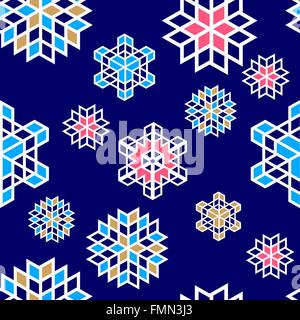 Motif flocon de neige de Noël Illustration de Vecteur