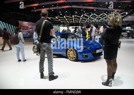 Genève, Suisse. 12 mars, 2016. 86e Salon International de l'Automobile de Genève le 12 mars 2016 - Genève,Suisse Credit : Stefano Guidi/Alamy Live News Banque D'Images