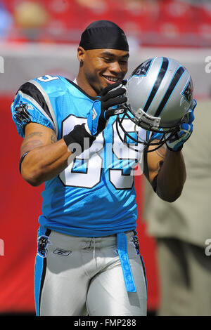 Tampa, Florida, UNITED STATES. 12 Oct, 2008. Oct 12, 2008 ; Tampa, FL, USA ; Caroline Panthère le receveur Steve Smith (89) contre les Tampa Bay Buccaneers chez Raymond James Stadium. Les Bucs a gagné 27-3. ZUMA Press/Scott A. Miller © Scott A. Miller/ZUMA/Alamy Fil Live News Banque D'Images