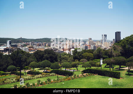 Vue de la ville vue de l'Union Buildings, Pretoria, Afrique du Sud Banque D'Images