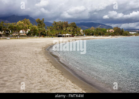 Espagne, Costa del Sol, Marbella Beach sur image Banque D'Images