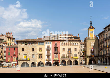 Plaça Major,Vic, Catalogne, Espagne. Banque D'Images