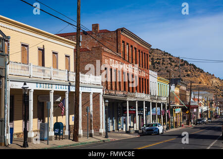 Scène de rue de Virginia City, Nevada, USA Banque D'Images