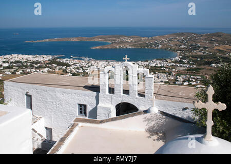 Spanien, Canaries, Paros, Parikia, Kloster, Agii Anargiri Blick vom Kloster auf die Bucht Agii Anargiri mourir hier Ein Herz b Banque D'Images