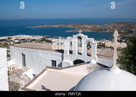 Spanien, Canaries, Paros, Parikia, Kloster, Agii Anargiri Blick vom Kloster auf die Bucht Agii Anargiri mourir hier Ein Herz b Banque D'Images