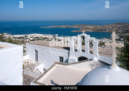 Spanien, Canaries, Paros, Parikia, Kloster, Agii Anargiri Blick vom Kloster auf die Bucht Agii Anargiri mourir hier Ein Herz b Banque D'Images