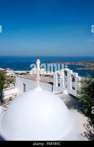 Spanien, Canaries, Paros, Parikia, Kloster, Agii Anargiri Blick vom Kloster auf die Bucht Agii Anargiri mourir hier Ein Herz b Banque D'Images