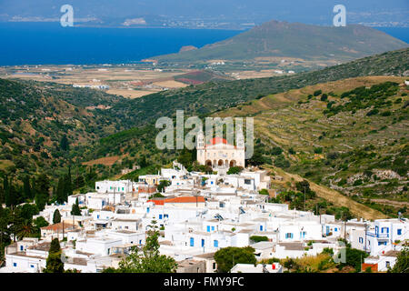 Grèce, Cyclades, Paros, Lefkes Banque D'Images