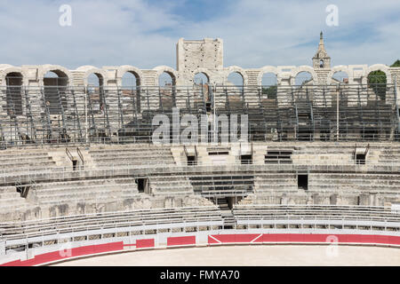 L'étape de l'arène romaine Arles Provence France Banque D'Images