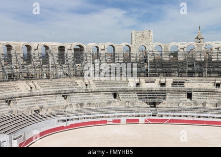 L'étape de l'arène romaine Arles Provence France Banque D'Images