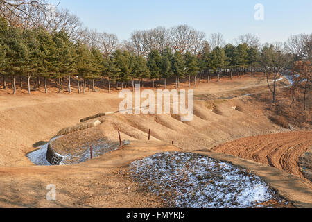 Deokpojin, qui était un camp militaire pour Sondolmok de Joseon. Il y a des casemates contre marine française et la marine américaine sur 150 oui Banque D'Images