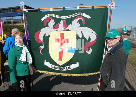 Birmingham, UK. 13 mars, 2016. St Patricks Day célébrations le dimanche avant le jour j. Parade à travers le centre-ville de Birmingham 13 mars 2016. Birmingham ENgland Crédit : Terry Mason / Alamy Live News Banque D'Images