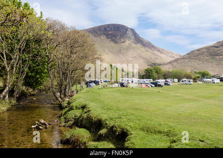 Flux par Lochranza camping sur l'île d'Arran, North Ayrshire, Strathclyde, Écosse, Royaume-Uni, Angleterre Banque D'Images