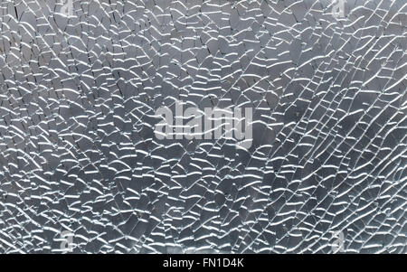 Bris de glace avec des fissures et des fragments. La texture de fond photo gros plan Banque D'Images