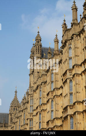 Structure du Palais de Westminster, le lieu de réunion de la Chambre des communes et de la Chambre des Lords, London, UK Banque D'Images