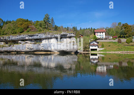 Rocky montagnes du Jura. Septembre 2014, la Suisse. Banque D'Images