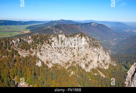 Rocky montagnes du Jura. Septembre 2014, la Suisse. Banque D'Images