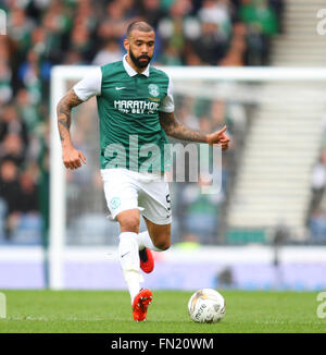 Hampden Park, Glasgow, Ecosse. Mar 13, 2016. La finale de la coupe de la ligue écossaise. Hibernian contre le comté de Ross. Liam Fontaine Credit : Action Plus Sport/Alamy Live News Banque D'Images