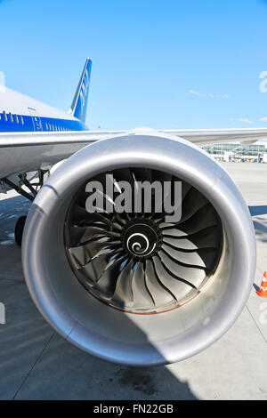 Roue, moteur, ventilateur, turbine, Boeing, b 787, B787, 8, 9, Dreamliner, Dream Liner, l'aéroport de Munich, MUC, EDDM, Aéroport Munich, Banque D'Images