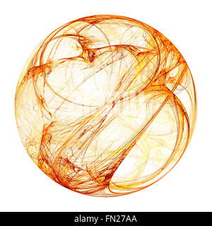 Sphère de plasma. Abstract glowing orb isolé sur fond blanc Banque D'Images