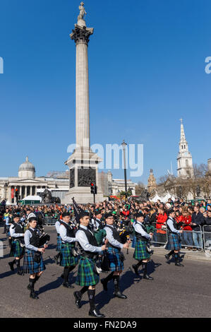 St Patrick's Day Parade à Londres, Angleterre Royaume-Uni UK Banque D'Images