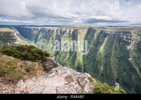 Détail de la parois de canyon Fortaleza, Rio Grande do Sul, Brésil Banque D'Images