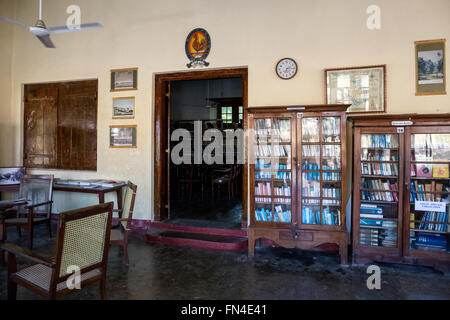 Bâtiment de la bibliothèque dans la ville historique de Galle, Sri Lanka Banque D'Images