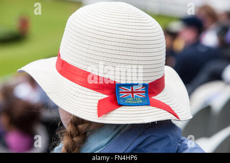 Ventilateur britannique,tir à l'observation des Lords Cricket Ground pendant,Londres,2012 Jeux Olympiques,Angleterre,UK, Europe. Banque D'Images