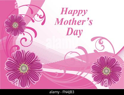 Vector illustration of happy mother's day card Illustration de Vecteur