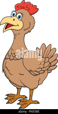 Caricature de poule Illustration de Vecteur