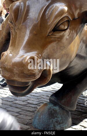 Bull charge, New York City, NY, USA Banque D'Images