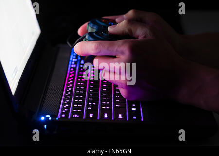 Jeu de l'ordinateur portable Banque D'Images