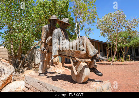 Jack russe Memorial, Memorial Park, Halls Creek, région de Kimberley, Western Australia, Australia Banque D'Images