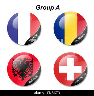 Un groupe de l'Euro 2016 en soccer Banque D'Images