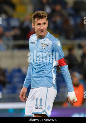 Rome, Italie. Mar 13, 2016. Au cours de l'Miroslav Klose italien de Série d'un match de football entre S.S. Lazio et A.C. Atalanta au Stade olympique de Rome, le 13 mars 2016. Credit : Sylvia Je suis intéressé/Alamy Live News Banque D'Images