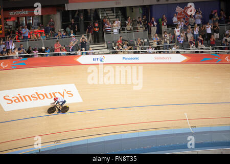 L'athlète britannique Mark gallois,Colbourne remporte la médaille d'or et record du monde en C1 3 km poursuite. Jeux paralympiques de Londres,2012,Angleterre,,Royaume-Uni. Banque D'Images