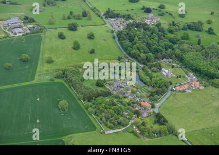 Une vue aérienne du village de Hornby North Yorkshire Banque D'Images